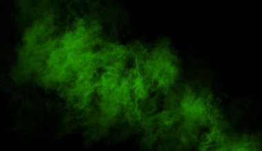 Metin veya alan için izole arka plan üzerinde yeşil sis ve buğu etkisi