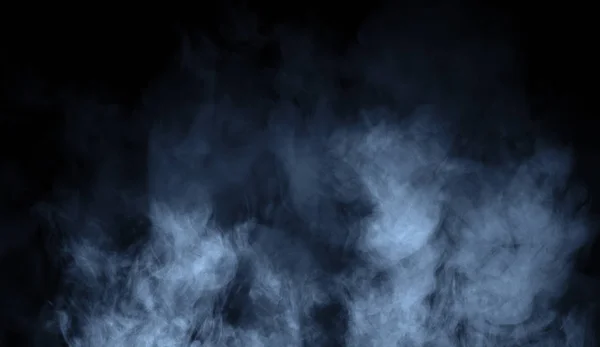 Abstrakter blauer Rauchdampf zieht über den Hintergrund. das Konzept der Aromatherapie — Stockfoto