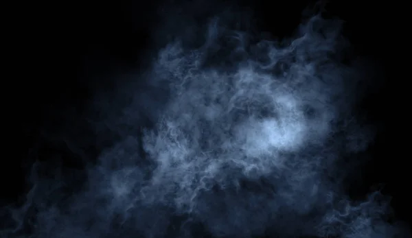 El vapor de humo azul abstracto se mueve sobre el fondo. El concepto de aromaterapia — Foto de Stock