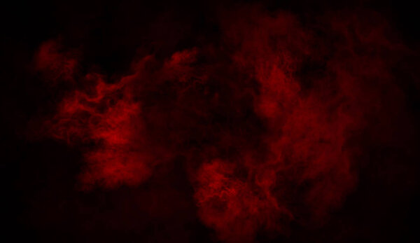 Abstract red smoke mist fog on a black background. Texture. Design element.