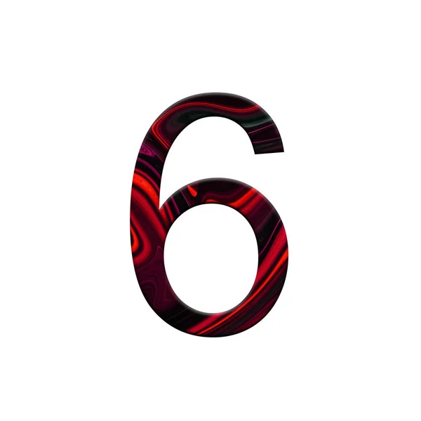 Bilden som målas röd, cyberpunk färg, element design, nummer 6 — Stockfoto