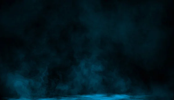 Nevoeiro azul abstrato da névoa da fumaça em um fundo. Fundo de textura para design gráfico e web . — Fotografia de Stock