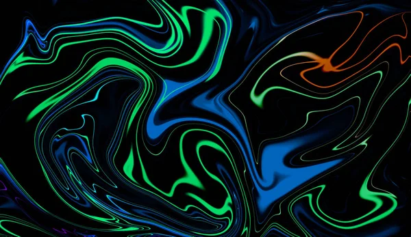 Abstrakter Hintergrund mit psychedelischer Malkunst in lebendigen Farben. marmorierte helle Wirkung mit Flüssigkeit für Tapeten. — Stockfoto