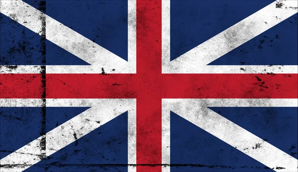 Bandera del Reino Unido. Patriótico viejo grunge vintage textura fondo . —  Fotos de Stock