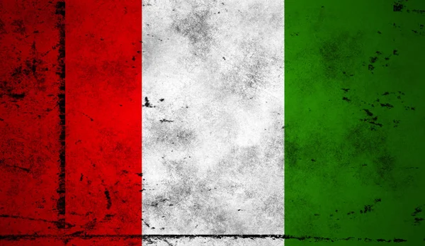 Bandera de Italia. Patriótica viejo grunge vintage fondo . — Foto de Stock