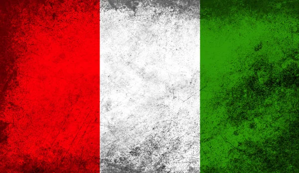 Bandera de Italia. Patriótica viejo grunge vintage fondo . —  Fotos de Stock