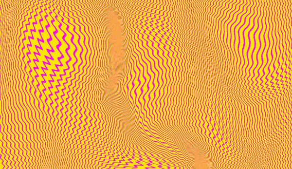 Ipnosi mezzitoni gradiente giallo e rosa arte psichedelica. texture grafica sintwave sfondo . — Foto Stock