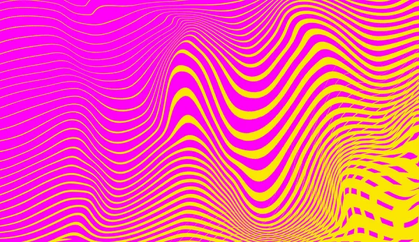 Ipnosi mezzitoni gradiente giallo e rosa arte psichedelica. texture grafica sintwave sfondo . — Foto Stock