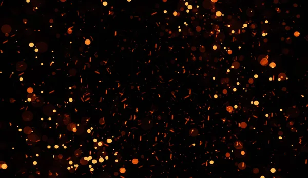 Fondo bokeh abstracto dorado. partículas de polvo reales con estrellas de destello de lentes reales. luces de brillo. Resumen desenfocado. Feliz Navidad y fiesta de Año Nuevo —  Fotos de Stock