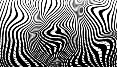 Siyah beyaz doku . Hipnoz halftone psychedelic sanat . Grafik trendy syntwave arka plan.
