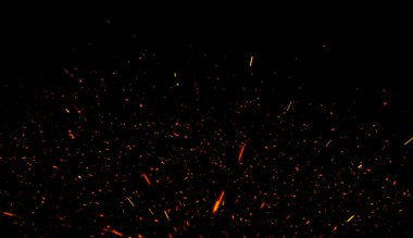 Renkli parçacıklar etkisi toz enkaz siyah arka plan, hareket tozu sprey patlama doku izole.