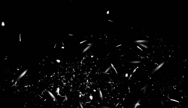 Fuoco casuale brace fuoco volante scintille particelle isolate sullo sfondo nero per il disegno di sovrapposizione . — Foto Stock