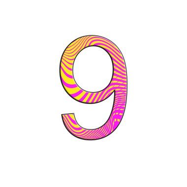 illüstrasyon pembe ve sarı renkli boyalı , elemanları tasarım, sayı 9
