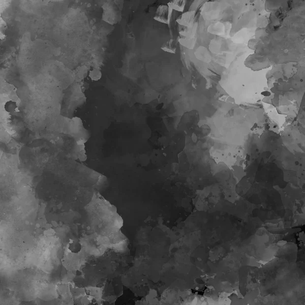 Black and white watercolor texutre. Desing background. — Stock Photo, Image