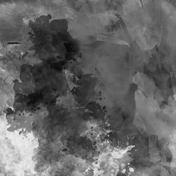 Black and white watercolor texutre. Desing background. — Stock Photo, Image