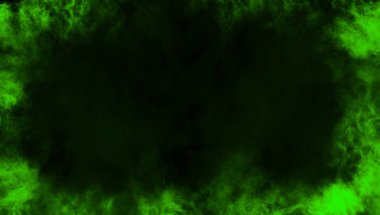 Dumandan yeşil sınır. Film için puslu etkisi , afiş, el ilanı.