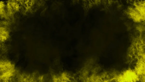 Fronteira do fumo. Efeito nevoeiro amarelo para filme, texto ou espaço — Fotografia de Stock
