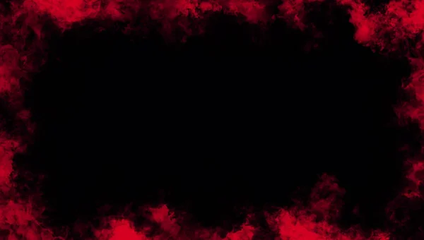 Красная рамка дыма туманный эффект текстуры для пленки, текста или пространства. Граничная текстура . — стоковое фото