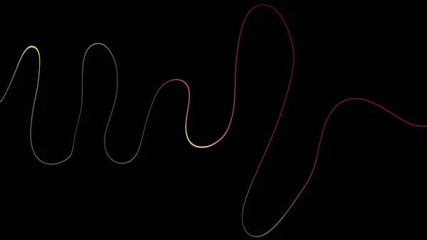 Linee di onde sonore colorate. Isolato su sfondo nero per musica, suono o tecnologia — Foto Stock