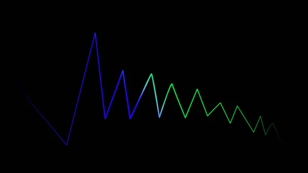 Farbenfroh sprechende Schallwellenlinien. isoliert auf schwarzem Hintergrund für Musik, Ton oder Technik — Stockfoto