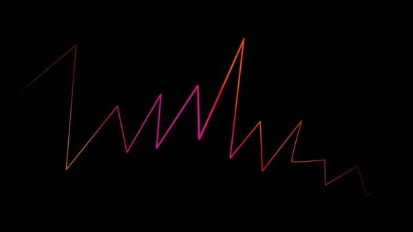 Barevné vlnovné vlny. Izolované na černém pozadí pro hudbu, zvuk nebo technologii — Stock fotografie