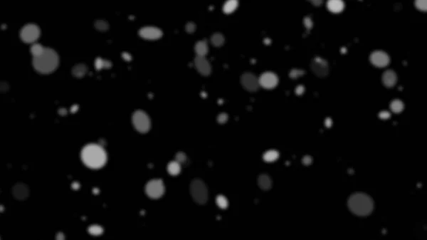 Première chute de texture bokeh neige sur fond noir. Texture d'hiver.Élément design . — Photo