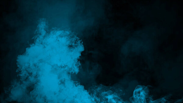 Abstract blue smoke mist fog on background. Texture background for graphic and web design.