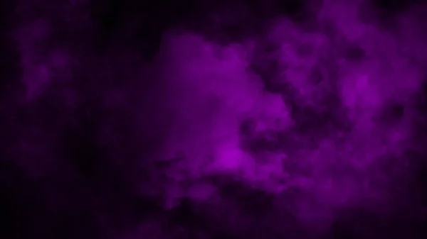 Abstrakta lila rök dimma dimma på en svart bakgrund. Designelement. — Stockfoto