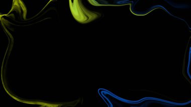 Sıvı neon dalga sınırı. Yaratıcı soyut çerçeve. Tasarım öğesi.