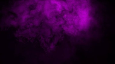 Soyut Mavi duman sis sis siyah bir arka plan. Doku. Tasarım öğesi.