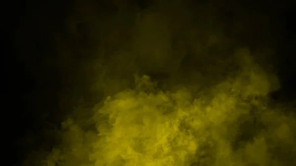 Brouillard jaune et effet brumeux sur le fond. Texture fumée  . — Photo