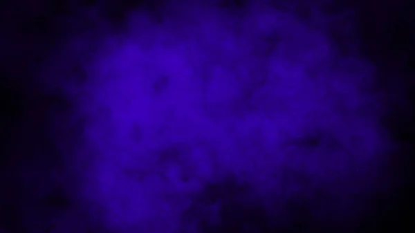 Nevoeiro azul abstrato da névoa da fumaça em um fundo preto. Textura. Elemento de projeto . — Fotografia de Stock
