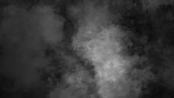 Rauch auf dem Fußboden. isolierter schwarzer Hintergrund. Nebeleffekt-Textur überlagert. — Stockfoto