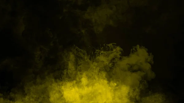 Κίτρινη ομίχλη και ομιχλώδης επίδραση στο φόντο. Καπνός . — Φωτογραφία Αρχείου
