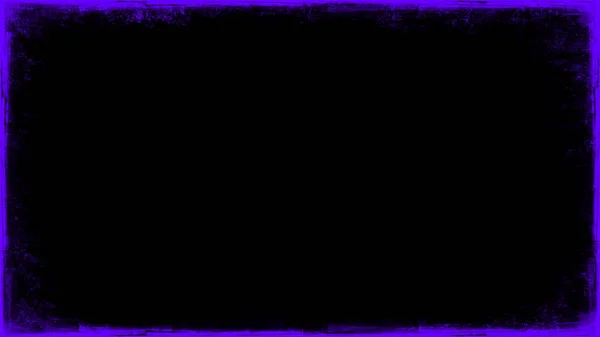 빈티지 보라색 스크래치 그런 지 테두리 오버레이 복사 공간에 대 한 격리 된 검은 색 배경에. 디자인 요소. — 스톡 사진