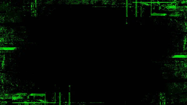 Старая зеленая винтажная рамка на изолированном черном фоне. Пограничные текстуры . — стоковое фото