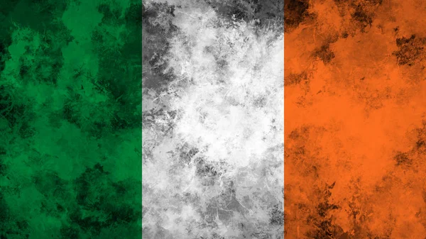 Flag of Ireland . Vintage old texture patriotic flag. — Stock Photo, Image