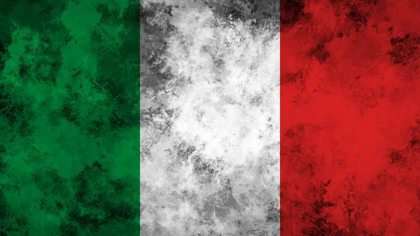 İtalya bayrağı. Vatansever eski grunge vintage doku arka plan. Tasarım öğesi. — Stok fotoğraf