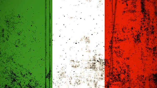 Flaga Włoch. Patriotyczne stare grunge tło zabytkowe tekstury. Element projektowy. — Zdjęcie stockowe