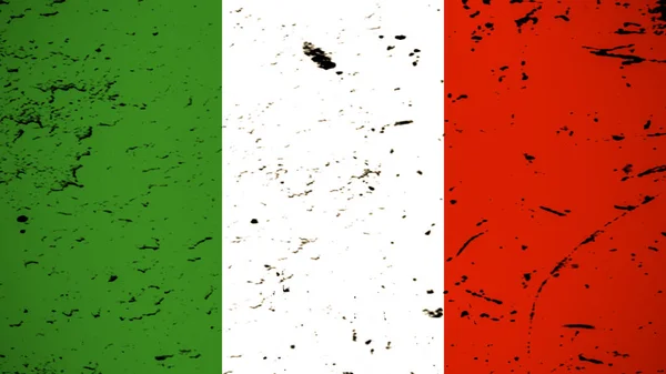 Bendera Italia. Latar belakang tekstur vintage tua patriotik. Elemen desain . — Stok Foto