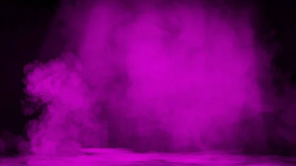 Purple stage spotlight with smoke on the floor . Misty texture overlays backround. Design element