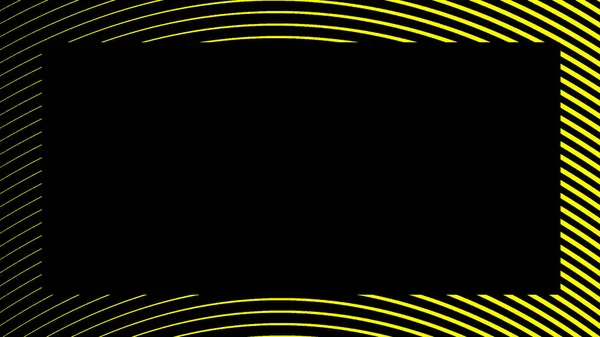 抽象的な境界線のデュオトーンの背景.催眠黄色のハーフトーンサイケデリックアート.フレーム要素の設計. — ストック写真