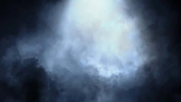 Τα σύννεφα καπνού ξηρού πάγου θολώνουν την υφή του δαπέδου. . Τέλεια επίδραση ομίχλης προβολέα σε απομονωμένο μαύρο φόντο — Φωτογραφία Αρχείου