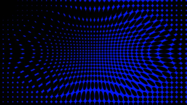 Blaue Textur. Hypnose halbtonpsychedelische Kunst. Grafik trendiger Syntwellen-Hintergrund. — Stockfoto