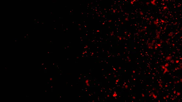 Перфоровані червоні частинки на фоні. Абстрактний темний блиск частинок вогню запалює текстуру або текстуру накладення. Текстура дизайну . — стокове фото
