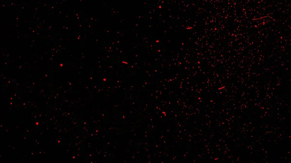 Auf dem Hintergrund glühen rote Partikel. abstrakte dunkle Glitzerfeuerpartikel beleuchten Textur oder Textur-Overlays. Designstruktur. — Stockfoto