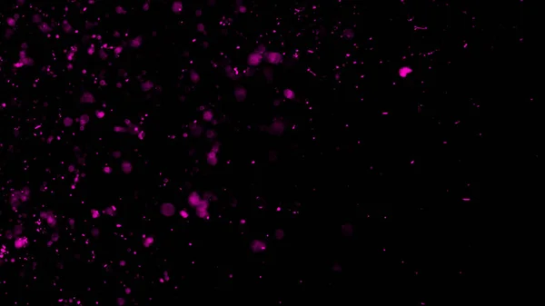 Zufällige violette Glut fliegen Funken Partikel isoliert auf dem Hintergrund für Overlay-Design. — Stockfoto