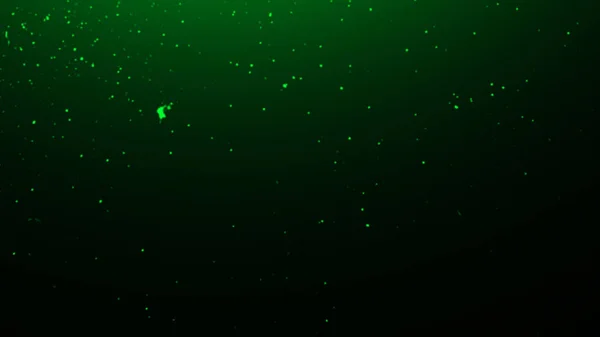 緑色の粒子がスプレー破片を輝かせます。テクスチャの背景をオーバーレイする. — ストック写真
