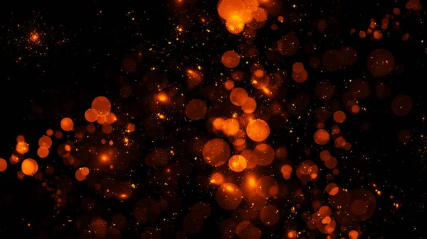 Gold abstrakten Bokeh Hintergrund. echte Staubpartikel mit echten Linsenfackeln Sterne. Glitzerlichter. abst.ract Lichter defokussiert. — Stockfoto
