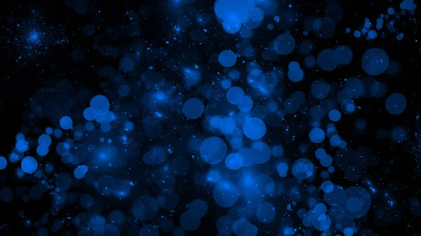 Vervaag blauw glitter effect en gloeiende bokeh op textuur achtergrond. Ontwerpelement. — Stockfoto